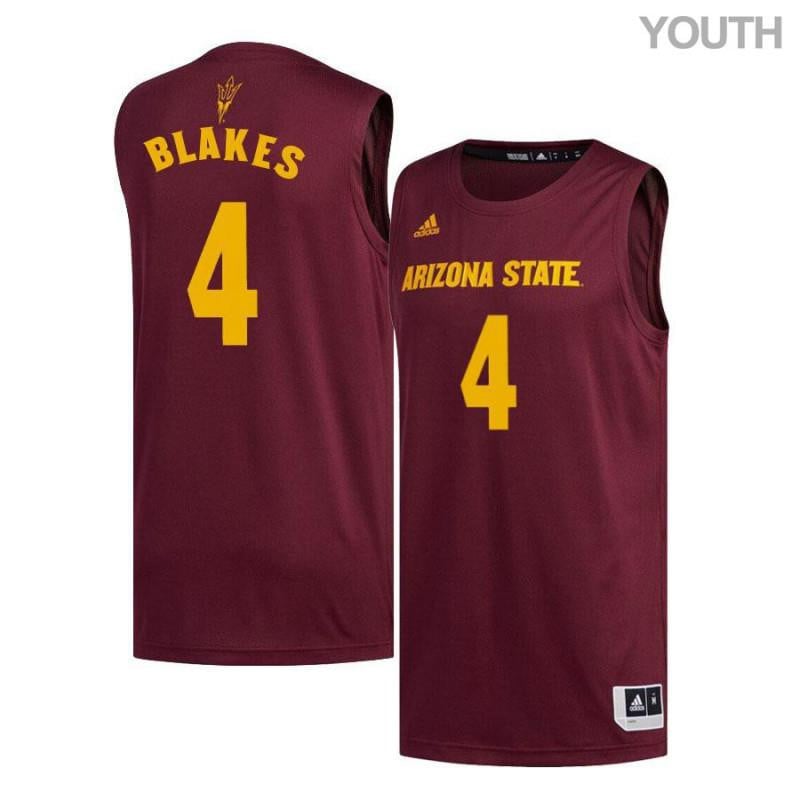 4 Gerry Blakes Maroon Arizona State Sun Devils NCAA Jersey Youth