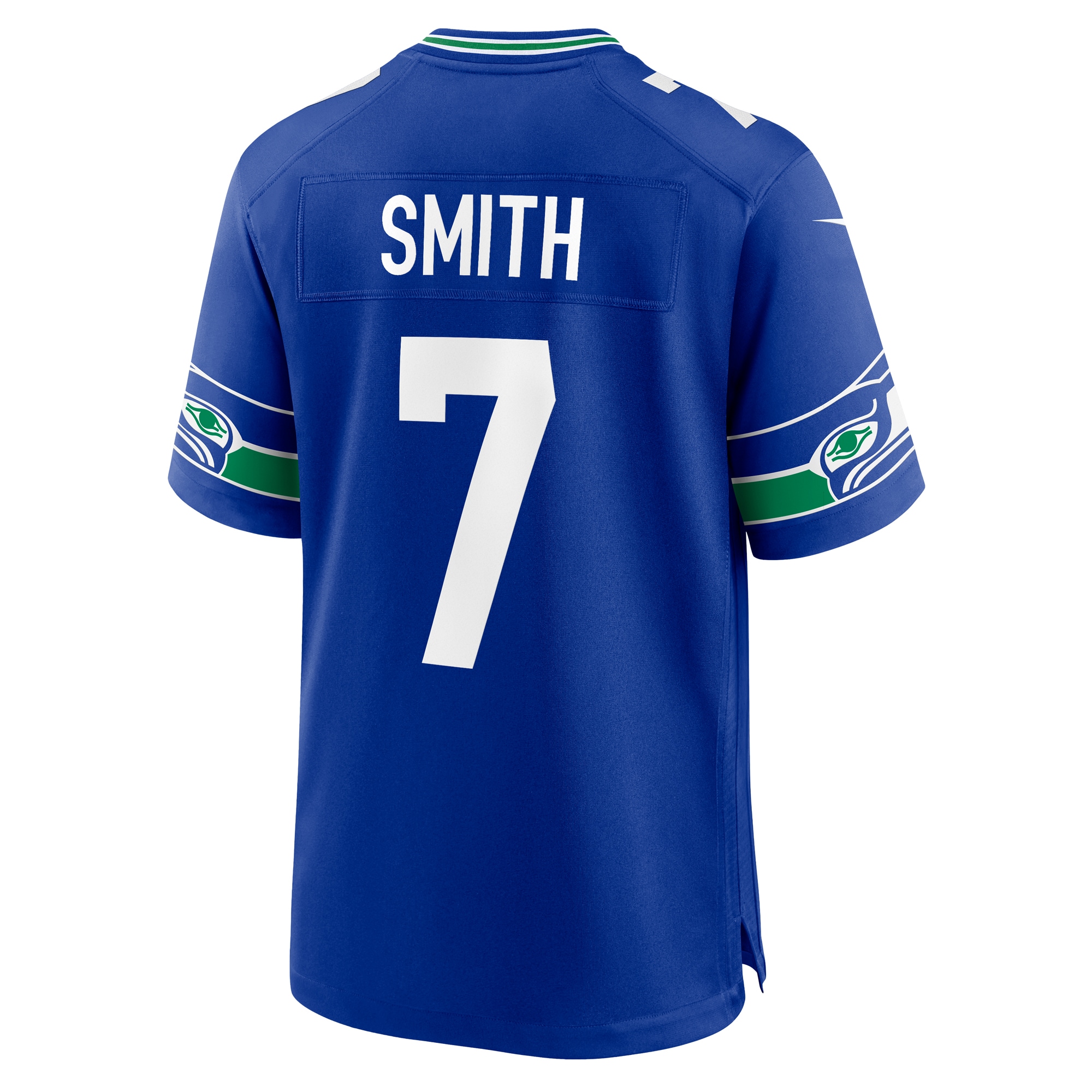Seattle Seahawks Geno Smith Royal Throwback Player Game NFL Jersey Men's