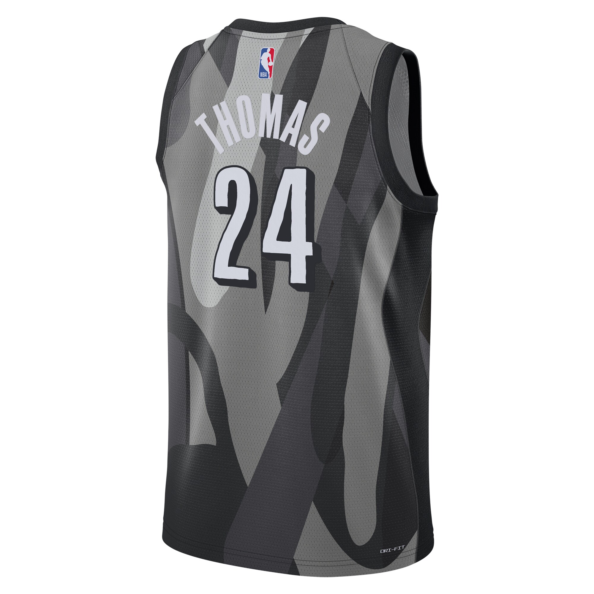 Camiseta City Edition Swingman de los Brooklyn Nets 2024 Plateada Cam Thoma Unisex NBA Jersey Unisex