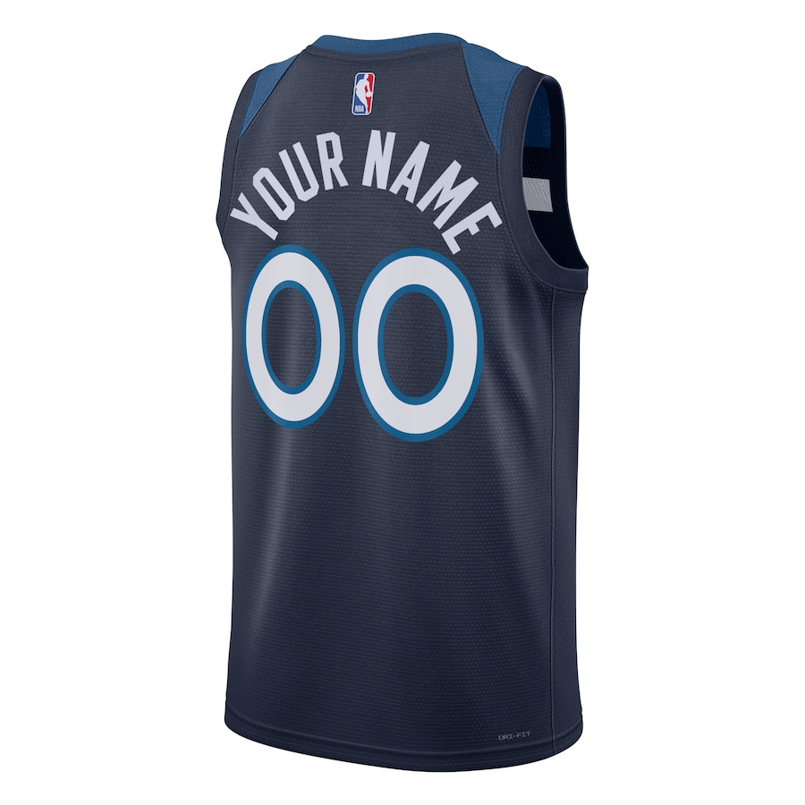 Minnesota Timberwolves 2023/24 Icon Swingman Custom Navy NBA Jersey Men's