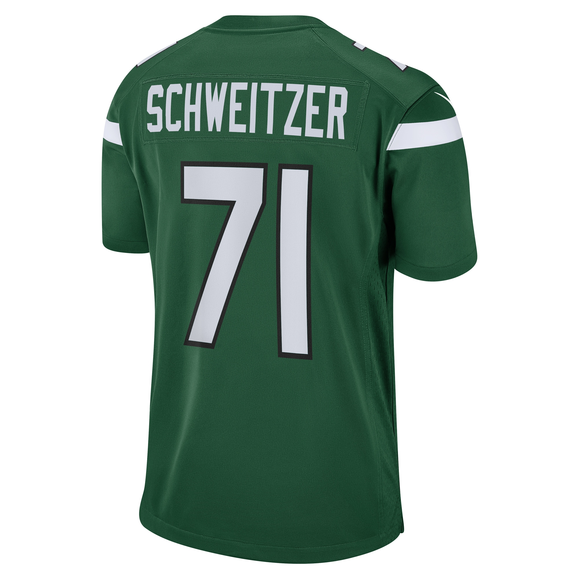 New York Jets Wes Schweitzer Green Game NFL Jersey Men's
