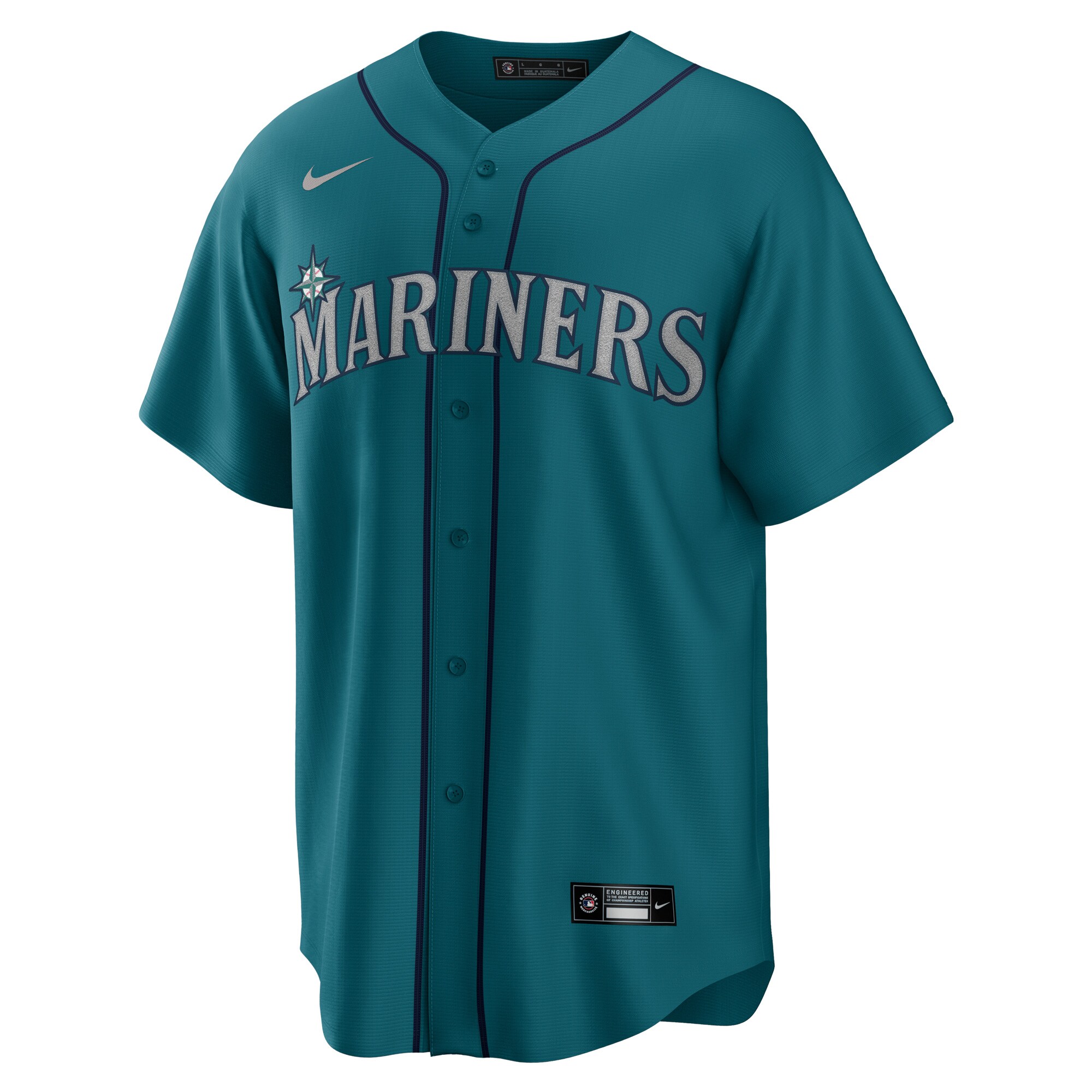 Seattle Mariners Julio Rodriguez Aqua Official Player MLB Jersey Men's
