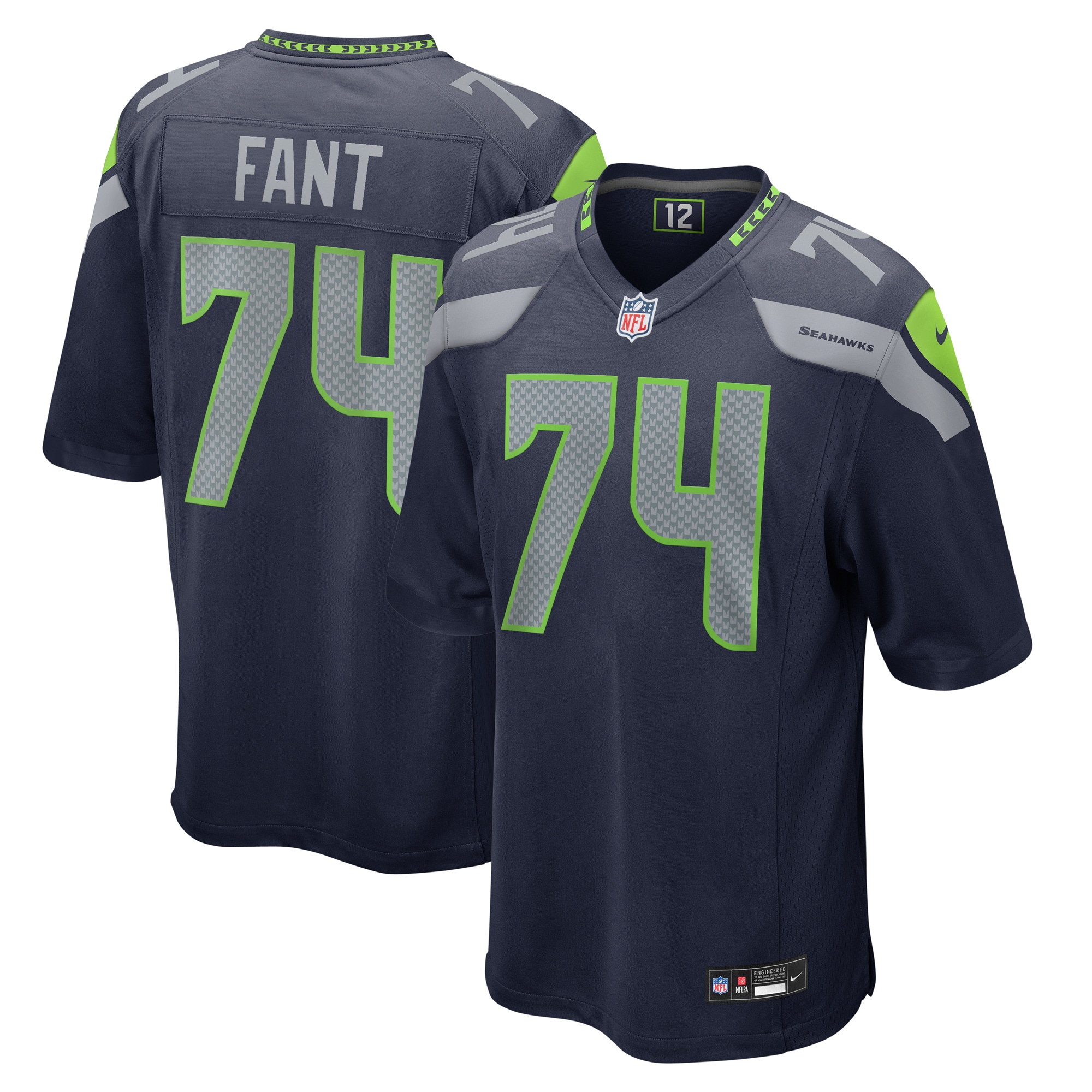 Seattle Seahawks George Fant College Navy Game NFL Jersey Men's