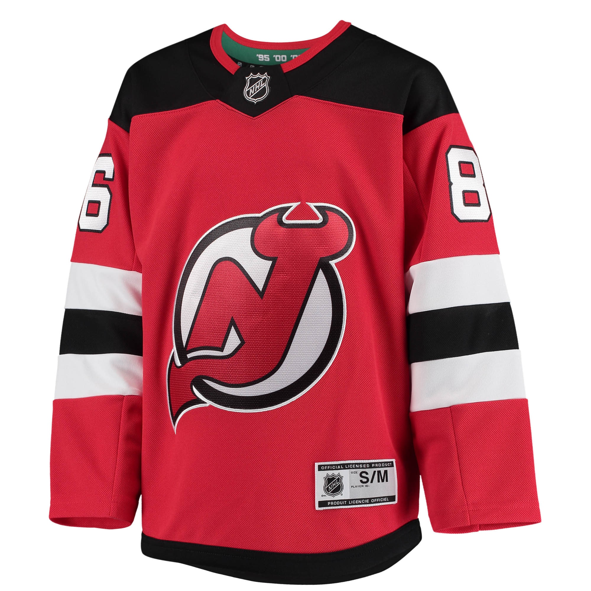 New Jersey Devils Jack Hughes Red Home Premier Player NHL Jersey Youth