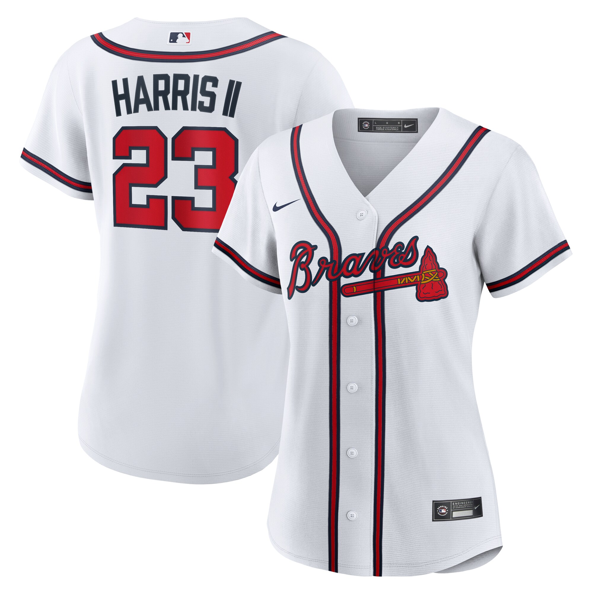 Atlanta Braves Michael Harris II White Home MLB Jersey Women's