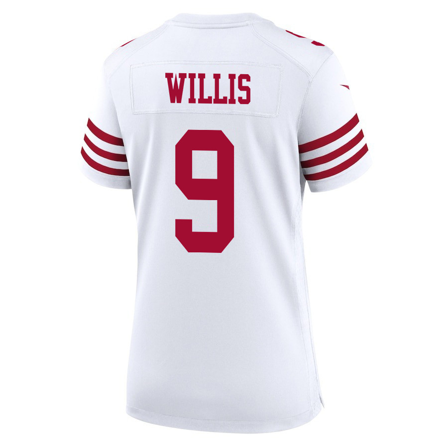 Brayden Willis 9 San Francisco 49ers Super Bowl LVIII Patch Game White NFL Jersey Women's
