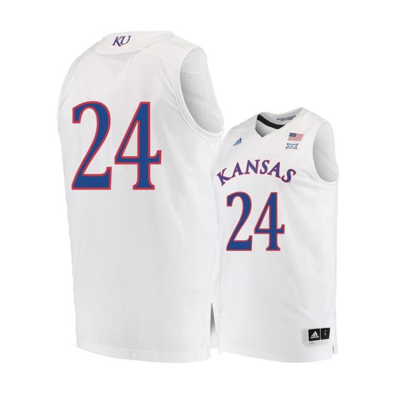 24 Lagerald Vic White Kansas Jayhawks NCAA Jersey Men's