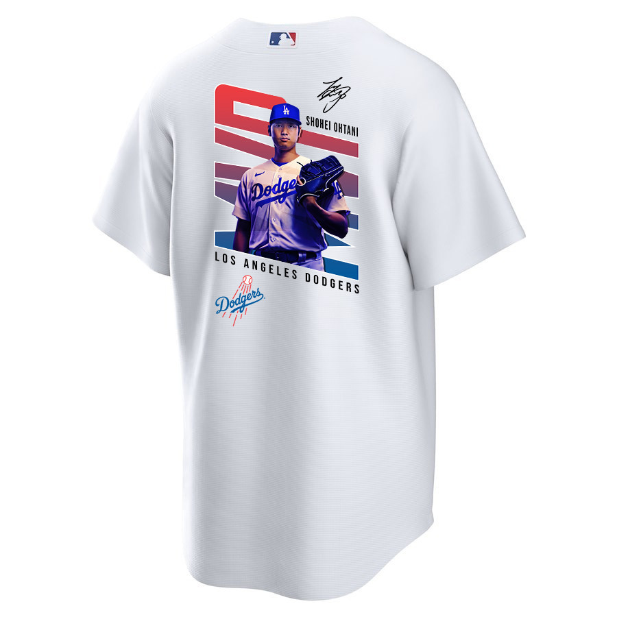 Shohei Ohtani 17 Los Angeles Dodgers Signed MVP 2023 Home White MLB Jersey Men's