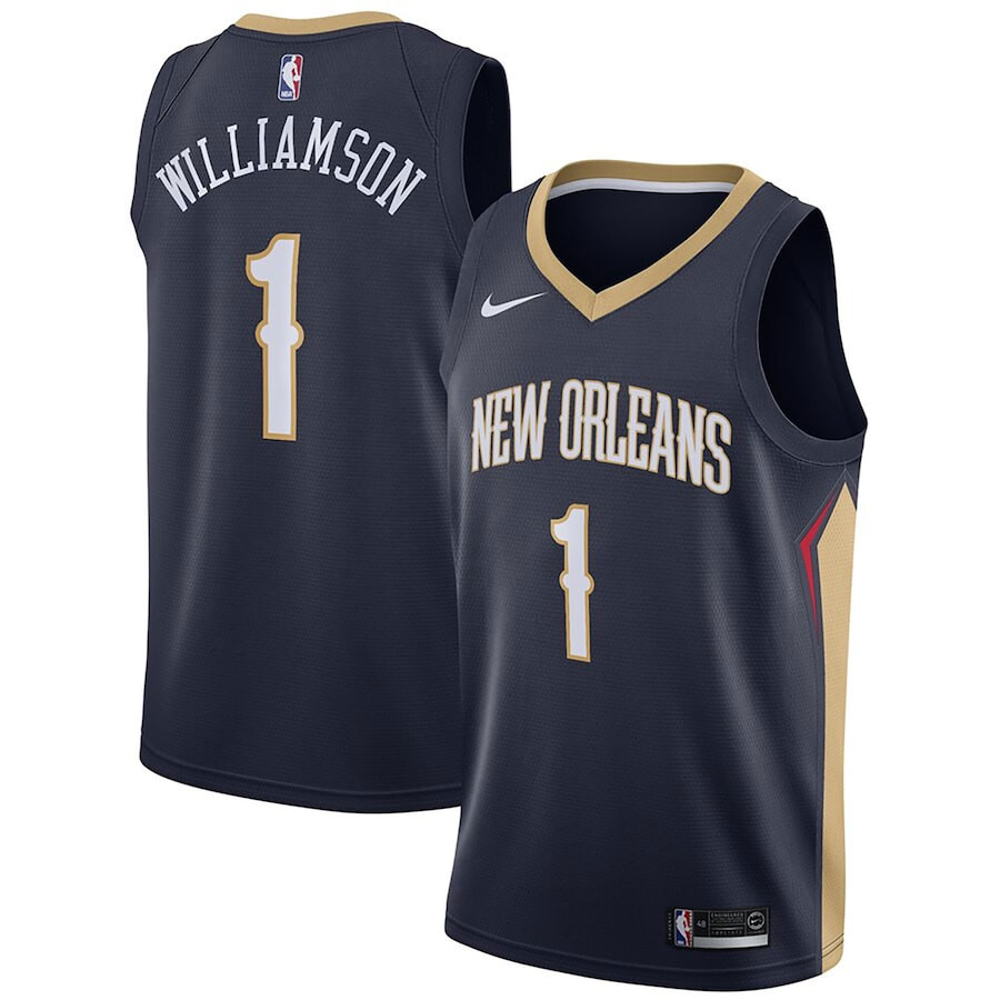 Zion Williamson 1 New Orleans Pelicans Unisex Swingman Icon Edition Navy NBA Jersey Unisex