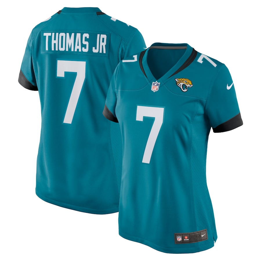 Brian Thomas Jr. 7 Jacksonville Jaguars Game Teal NFL Jersey Women's
