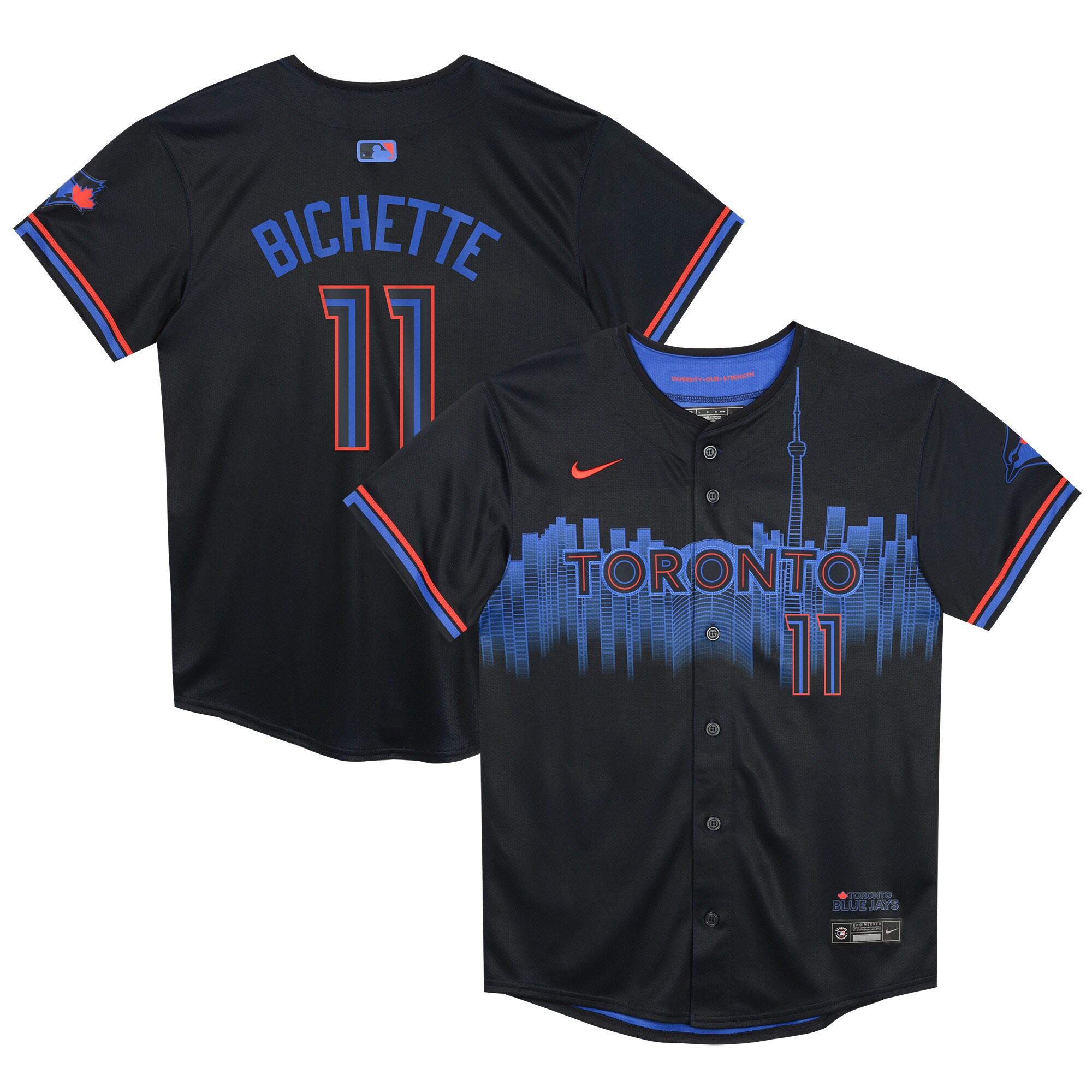 Preschool Toronto Blue Jays Bo Bichette Navy 2024 City Connect Limited Player MLB Jersey Men's