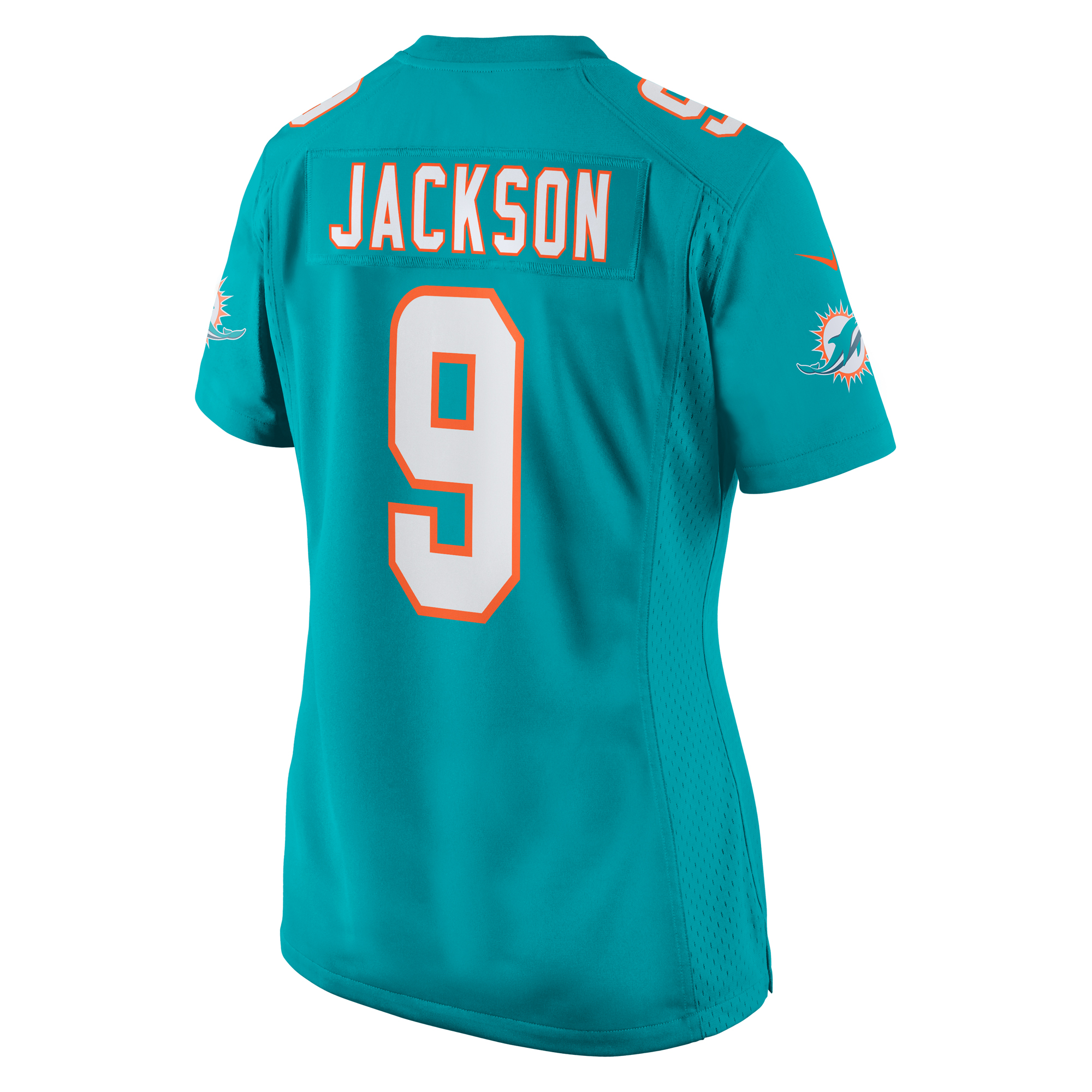 Miami Dolphins Calvin Jackson Aqua Home Game Player NFL Jersey Women's