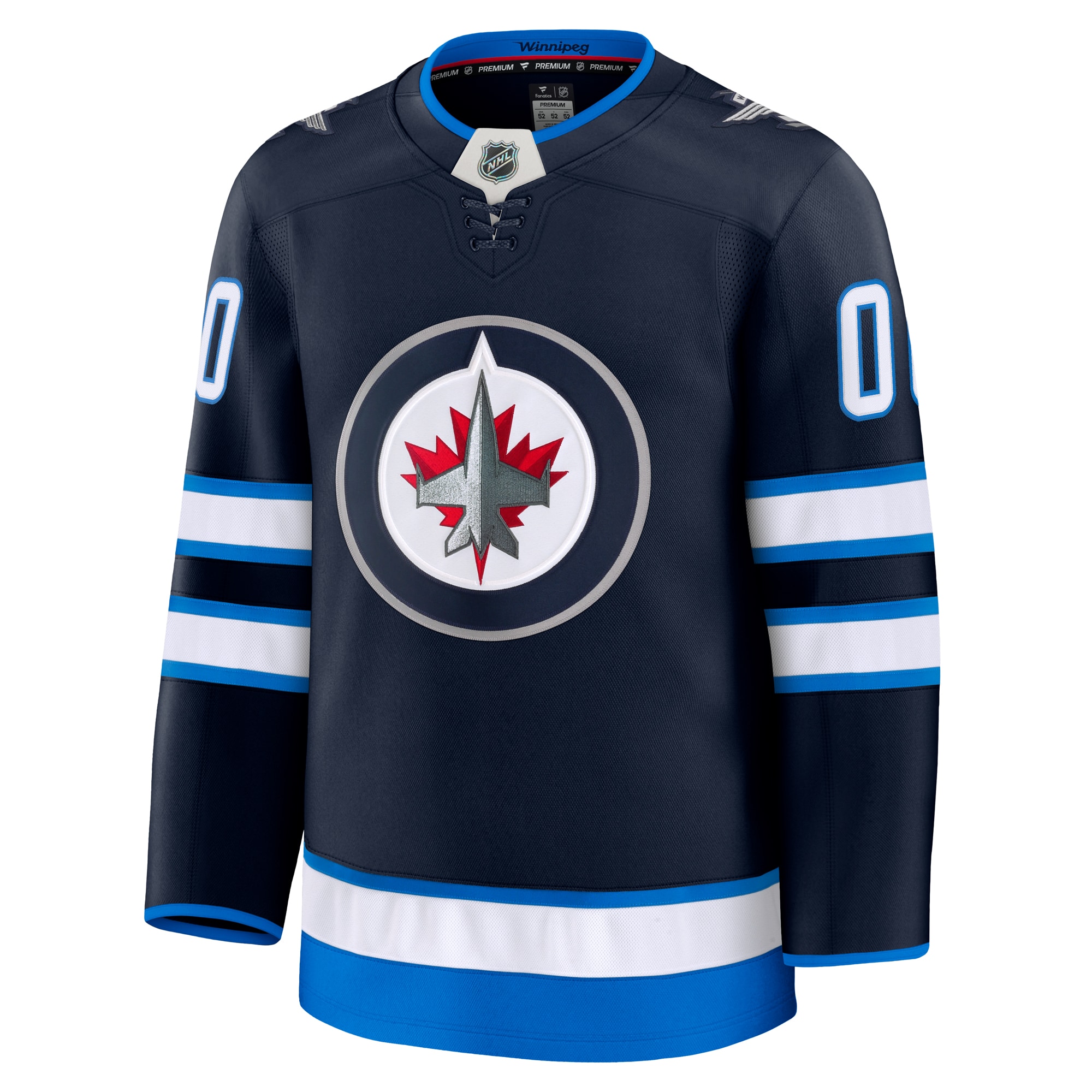Winnipeg Jets Navy Home Premium Custom NHL Jersey Men's