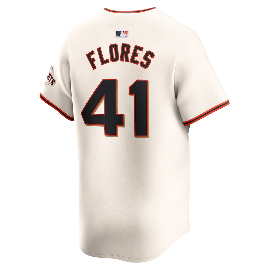 Wilmer Flores 41 San Francisco Giants Home Limited Player Cream MLB Jersey Men's