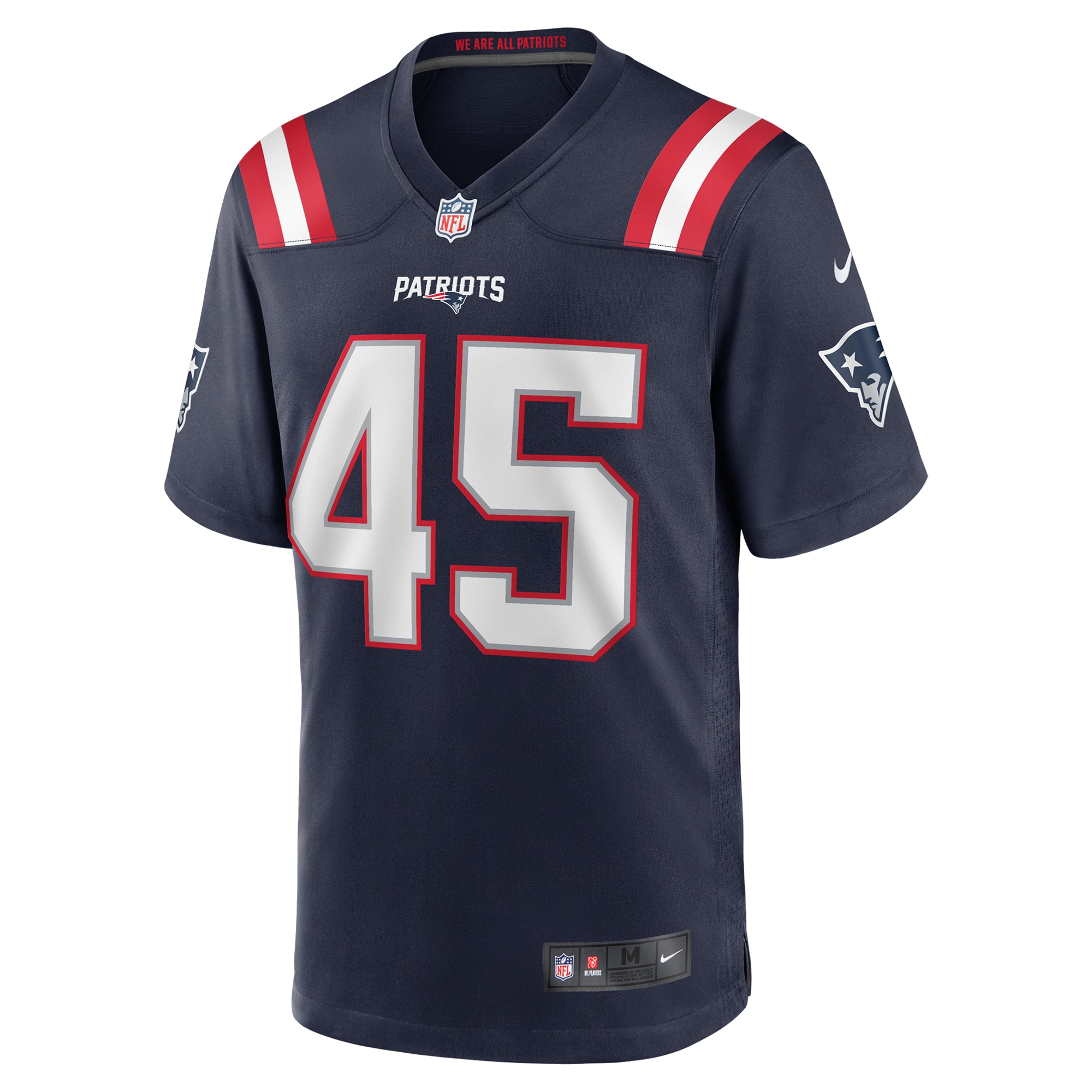 New England Patriots Monty Rice Navy Game NFL Jersey Men's