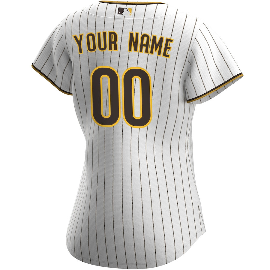 San Diego Padres Home Custom White MLB Jersey Women's