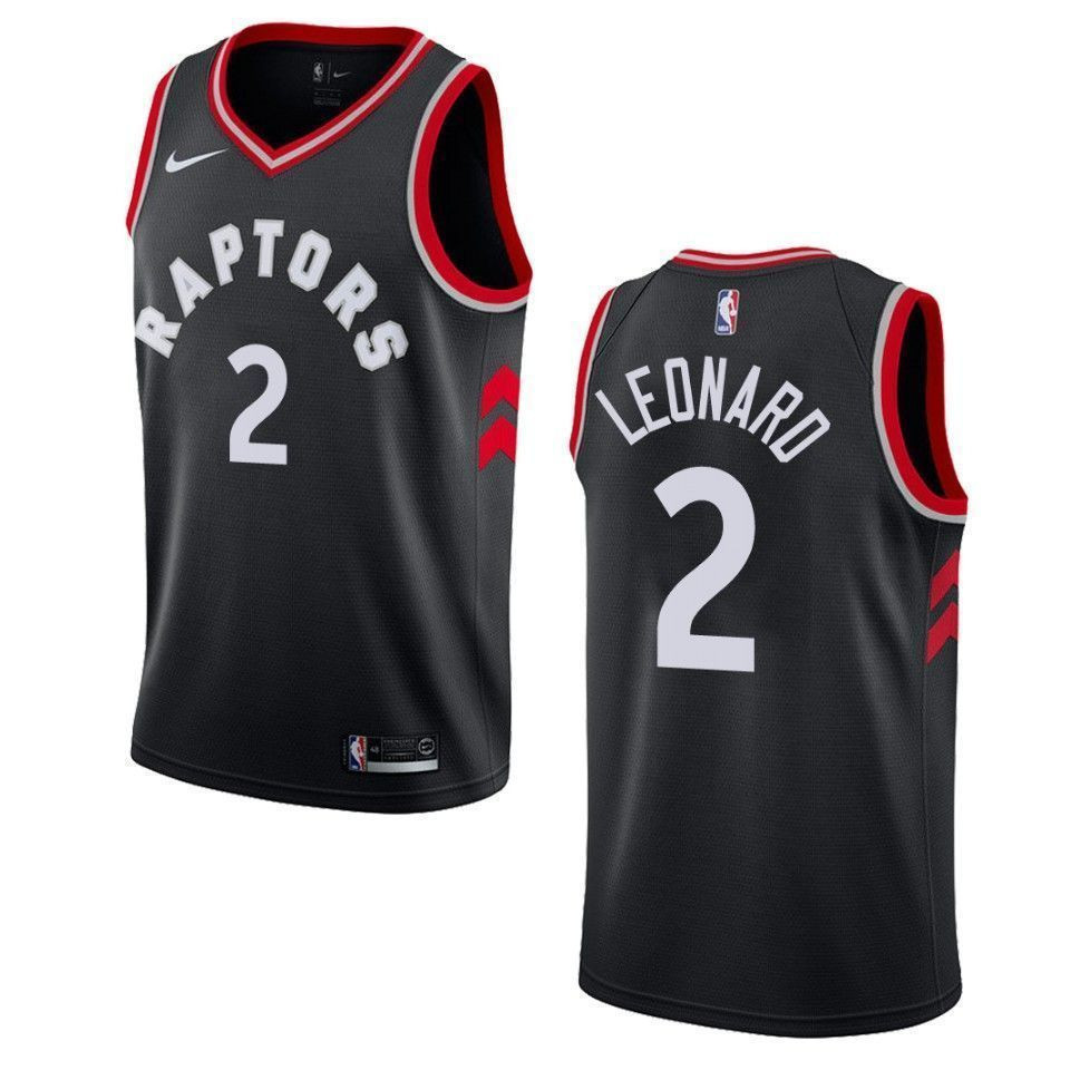 Toronto Raptors 2 Kawhi Leonard Statement Swingman Black NBA Jersey Men's