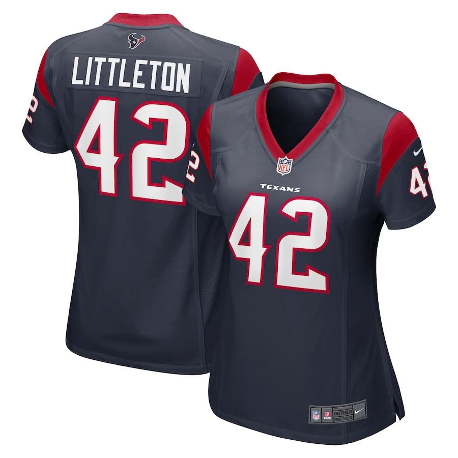 Cory Littleton 42 Houston Texans Team Color Navy NFL Jersey Women's
