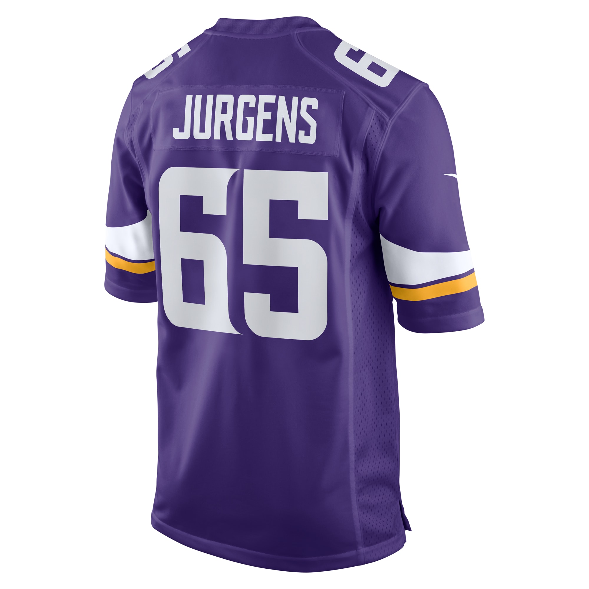 Minnesota Vikings Michael Jurgens Purple Game NFL Jersey Men's