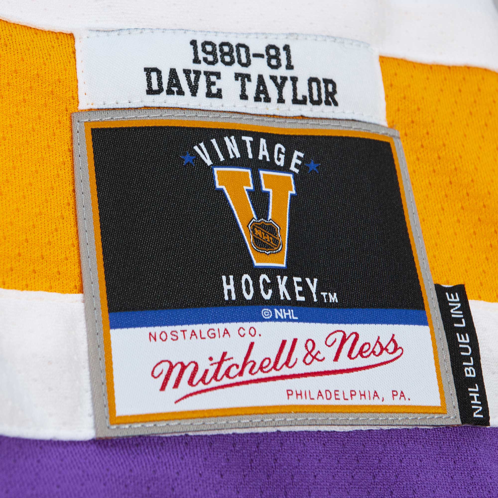 Los Angeles Kings Dave Taylor Mitchell Ness Purple 1980/81 Blue Line Player NHL Jersey Men's