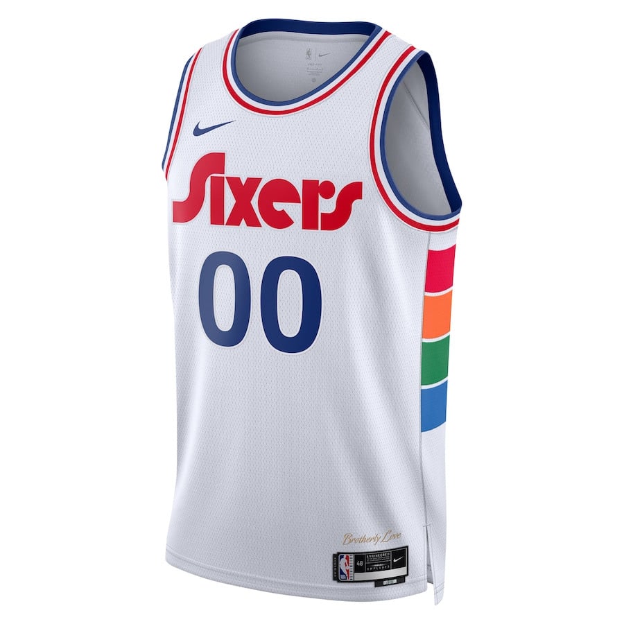Philadelphia 76ers Unisex 2024/25 Custom Swingman City Editio White NBA Jersey Unisex