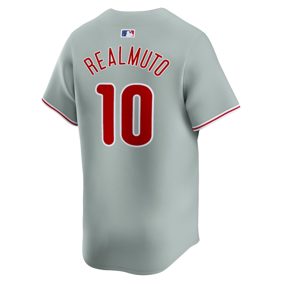 J.T. Realmuto 10 Philadelphia Phillies Away Limited Player Gray MLB Jersey Men's