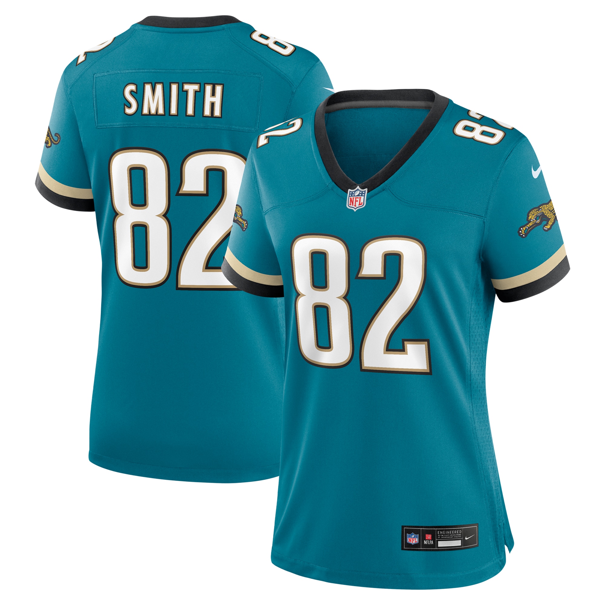 Jacksonville Jaguars Jimmy Smith Teal Prowler Throwback Retired Player Game NFL Jersey Women's