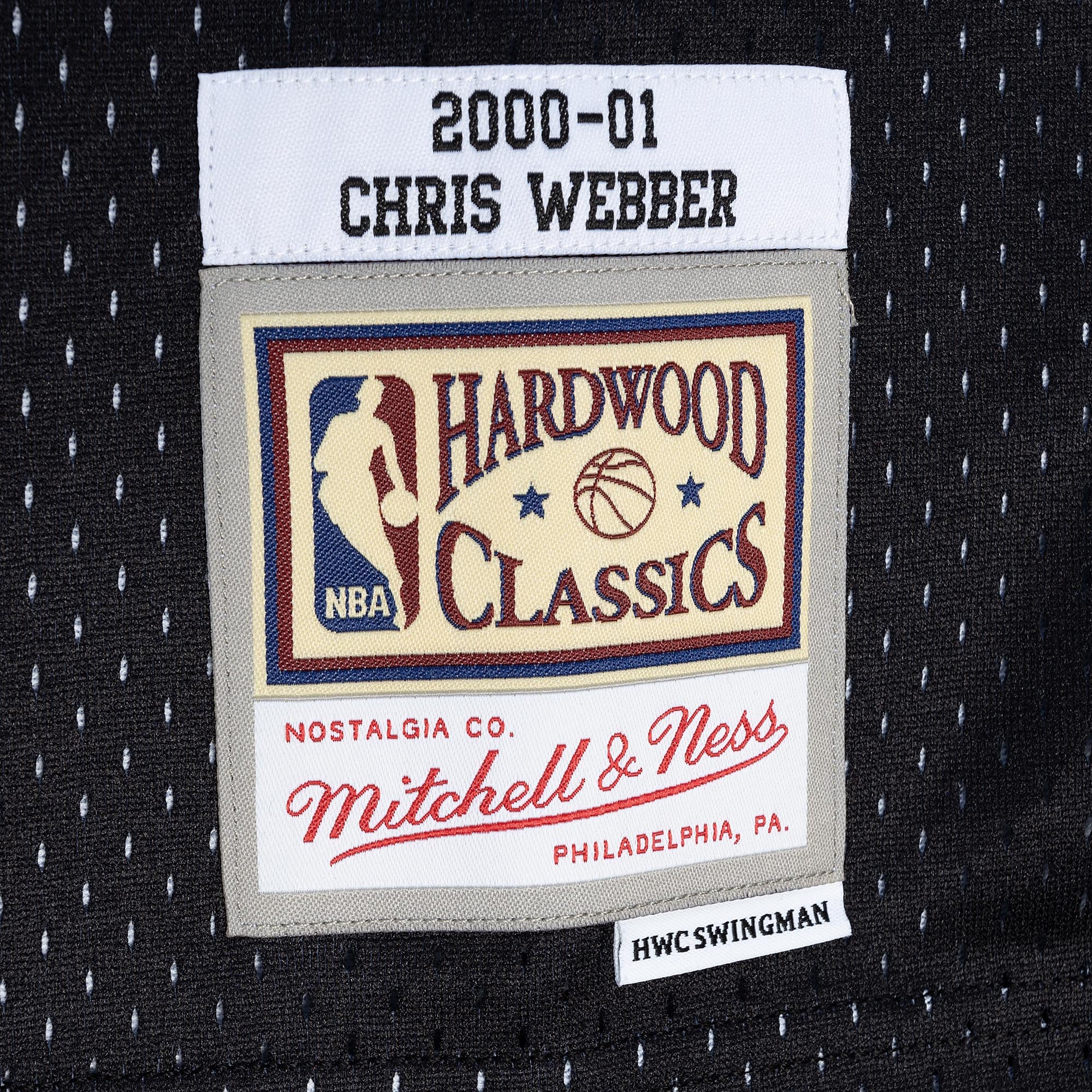 Mitchell Ness Chris Webber Purple/Black Sacramento Kings Hardwood Classics 2000/01 Split Swingman NBA Jersey Men's