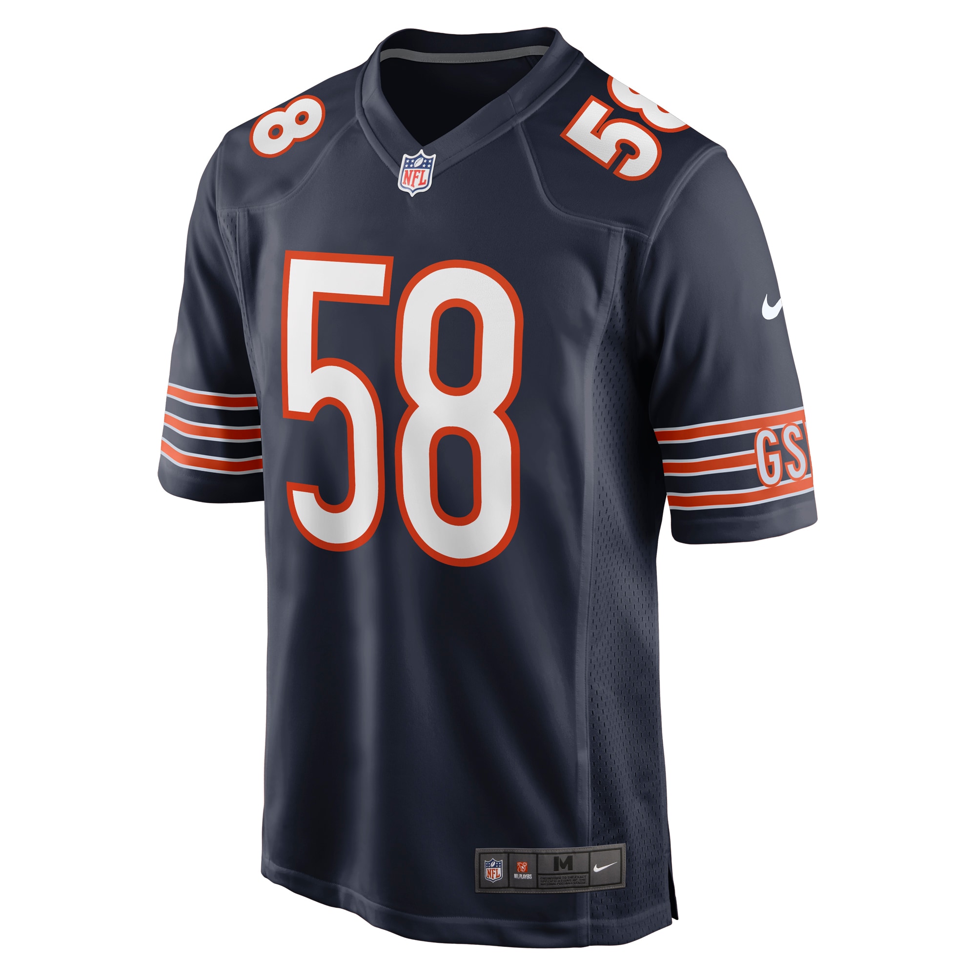 Chicago Bears Darnell Wright Navy Game NFL Jersey Men's