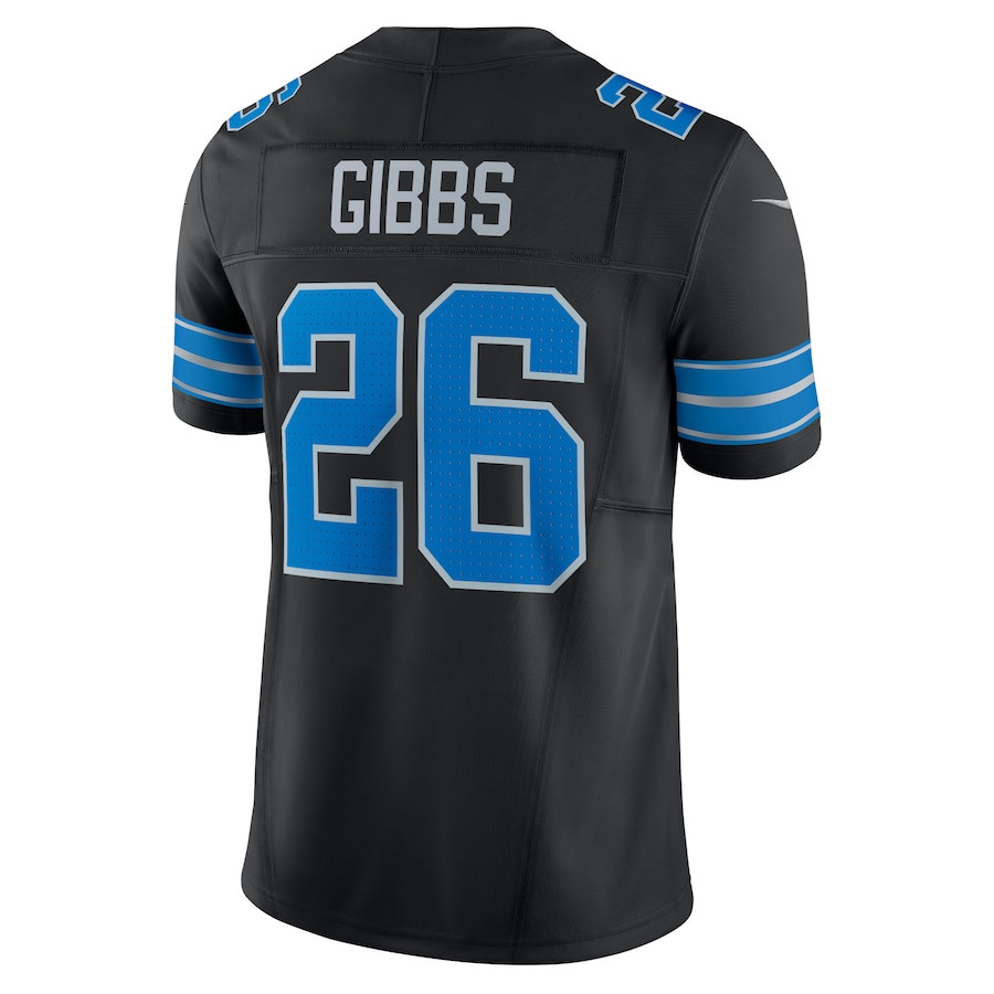 Jahmyr Gibbs 26 Detroit Lions 2nd Alternate Vapor F.U.S.E. Limited Black NFL Jersey Men's