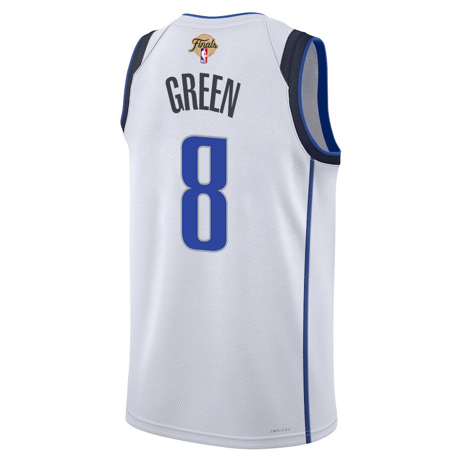 Josh Green 8 Dallas Mavericks 2024 FINALS PATCH Swingman Association Editio White NBA Jersey Men's