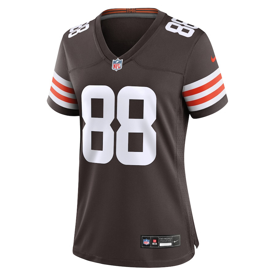 Jordan Akins 88 Cleveland Browns Game Brown NFL Jersey Women's