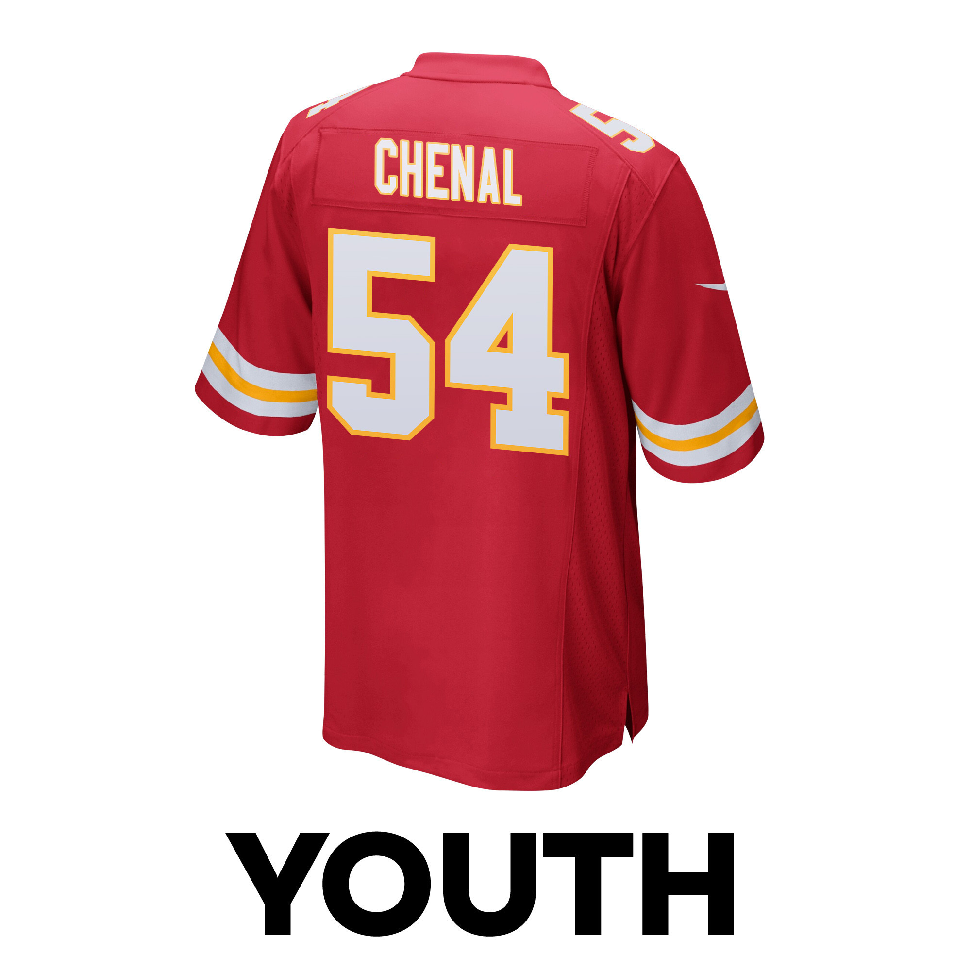 Leo Chenal 54 Kansas City Chiefs Super Bowl LVIII Patch Game Red NFL Jersey Youth