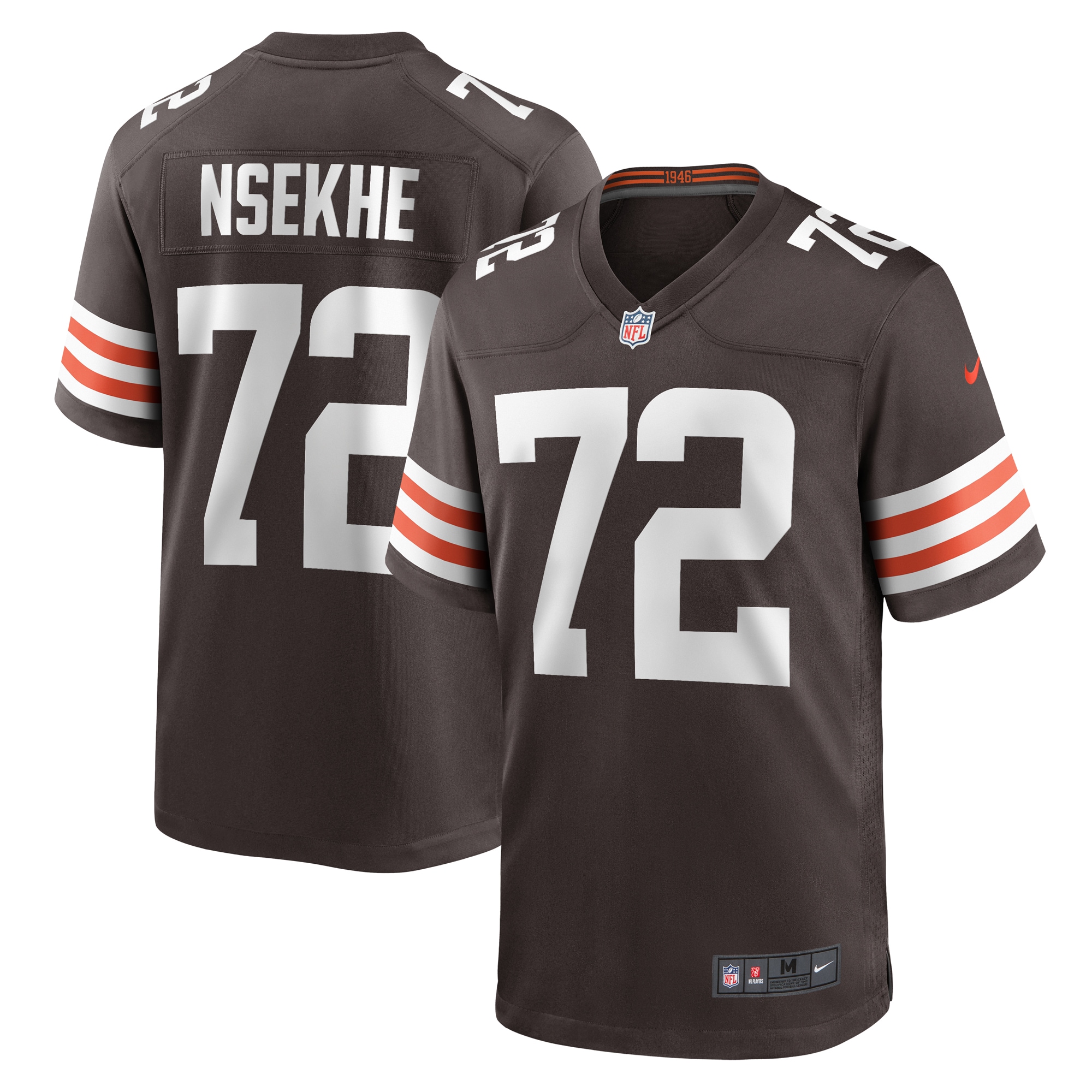 Cleveland Browns Ty Nsekhe Brown Game NFL Jersey Men's
