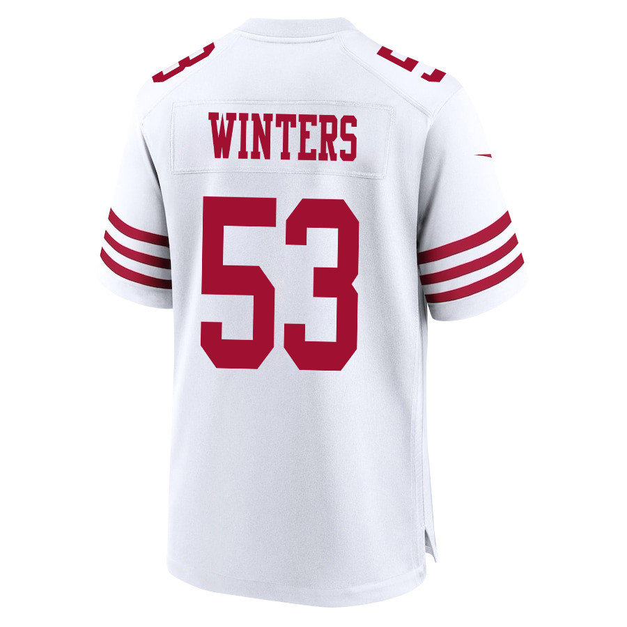 Dee Winters 53 San Francisco 49ers NFC Champions Patch Game White NFL Jersey Men's