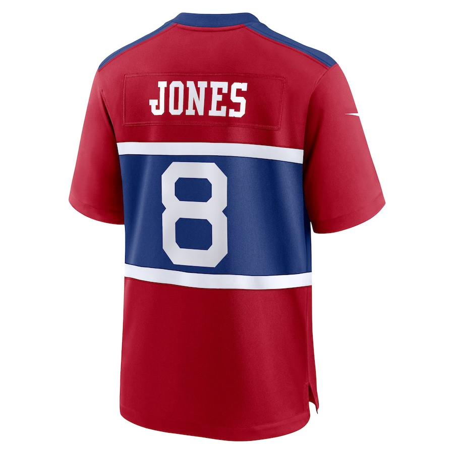 Daniel Jones 8 New York Giants Alternate Game Century Red NFL Jersey Men's