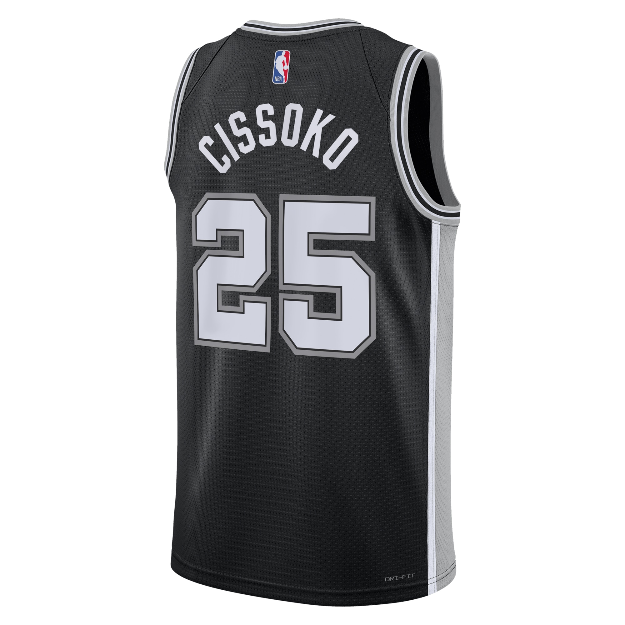 San Antonio Spurs Icon Edition Swingman Black Sidy Cissok Unisex NBA Jersey Unisex