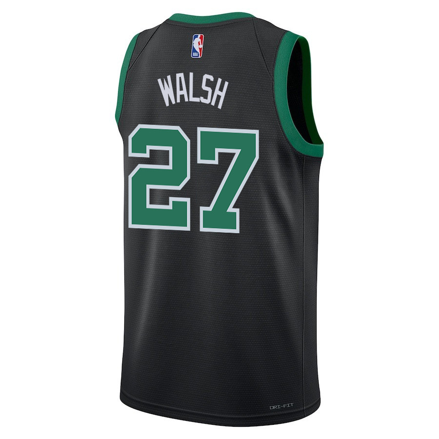 Jordan Walsh 27 Boston Celtics 2024 FINALS CHAMPIONS Swingman Statement Edition Black NBA Jersey Men's