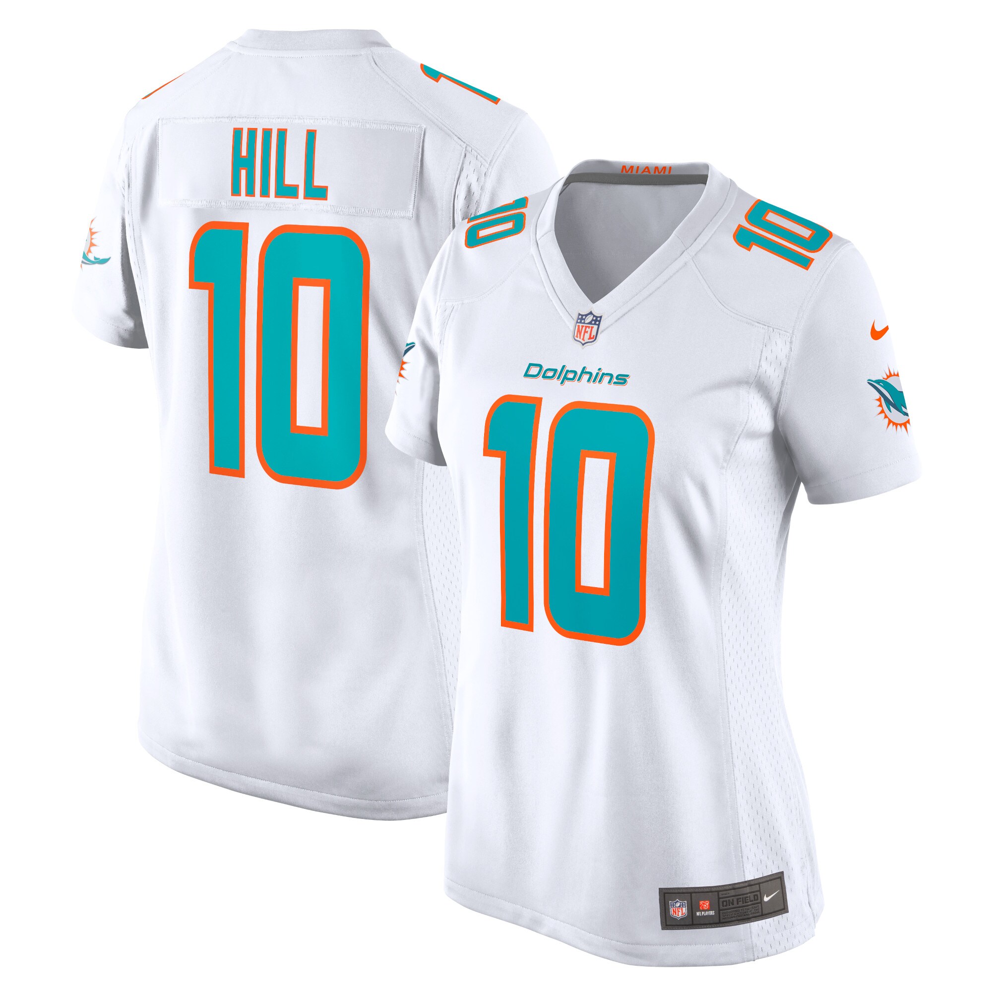 Miami Dolphins Tyreek Hill White Player NFL Jersey Women's