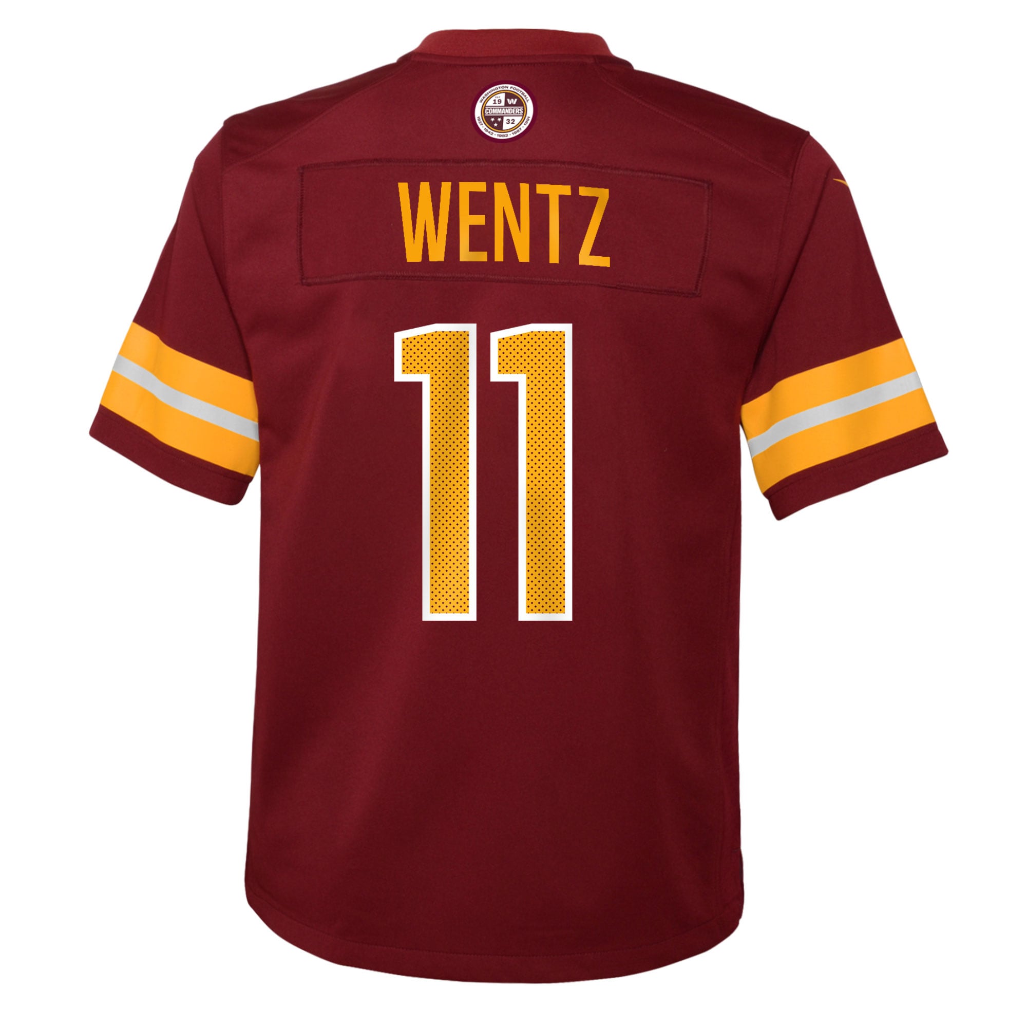 Washington Commanders Carson Wentz Burgundy Game NFL Jersey Youth