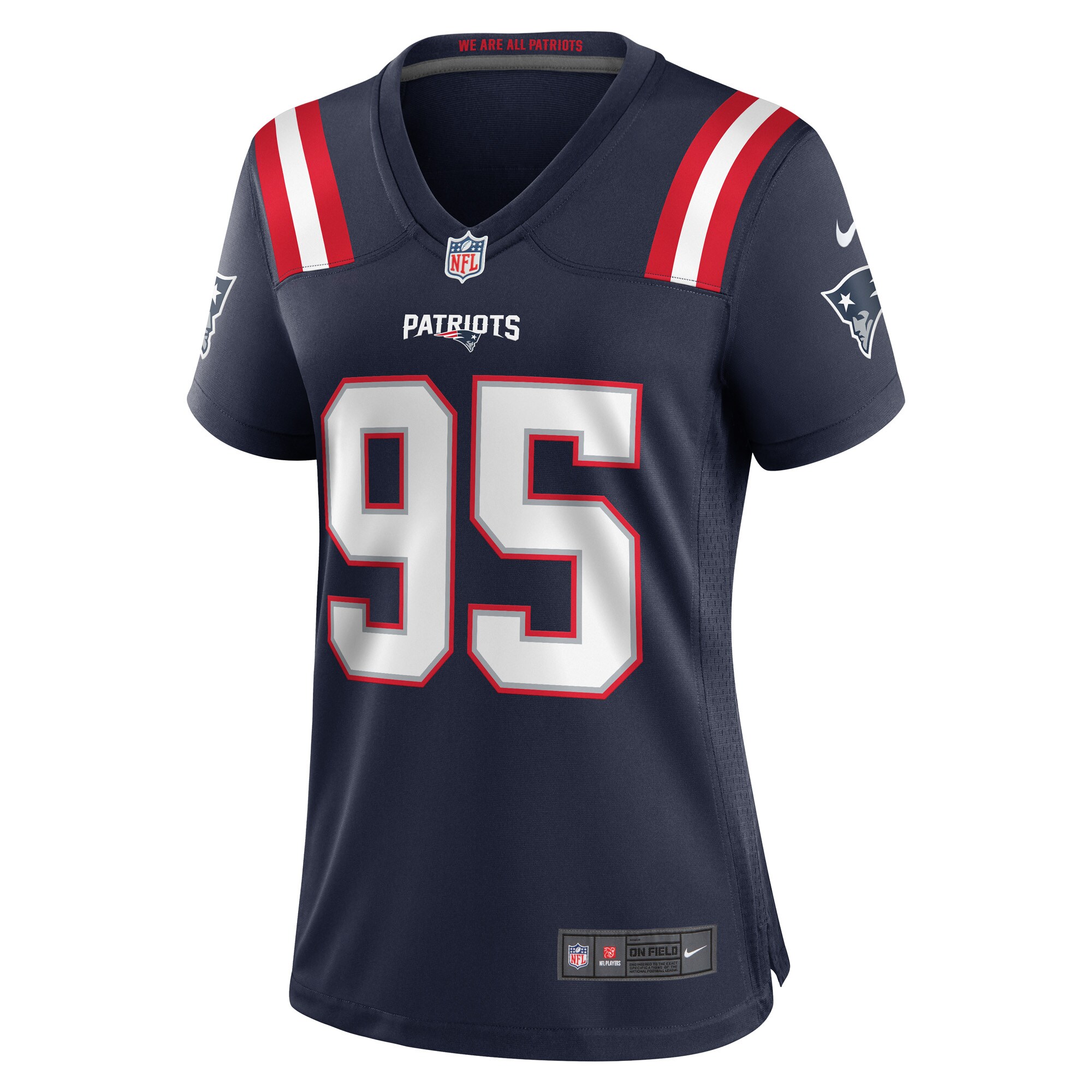 New England Patriots Daniel Ekuale Navy Game Player NFL Jersey Women's