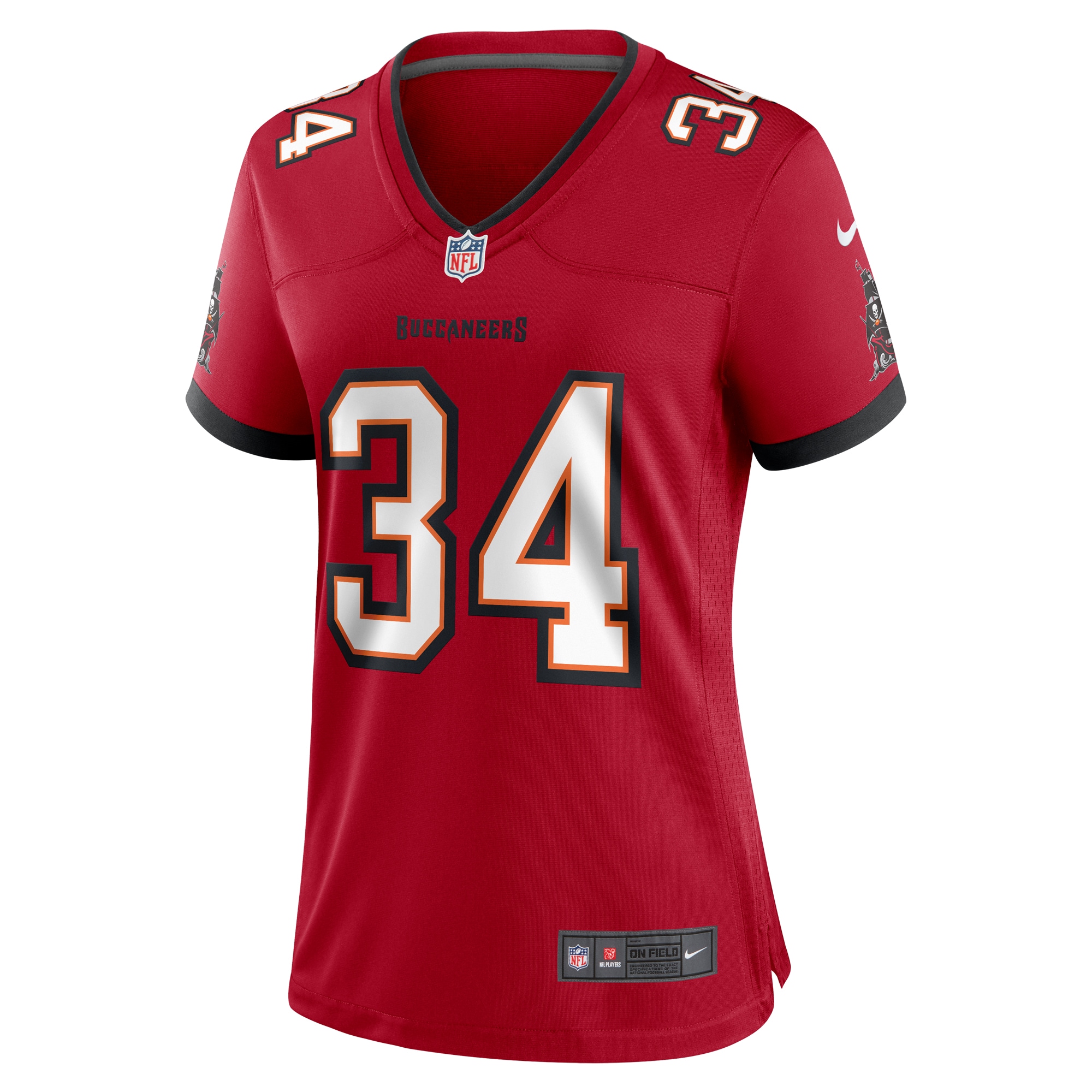 Tampa Bay Buccaneers Bryce Hall Red Team Game NFL Jersey Women's
