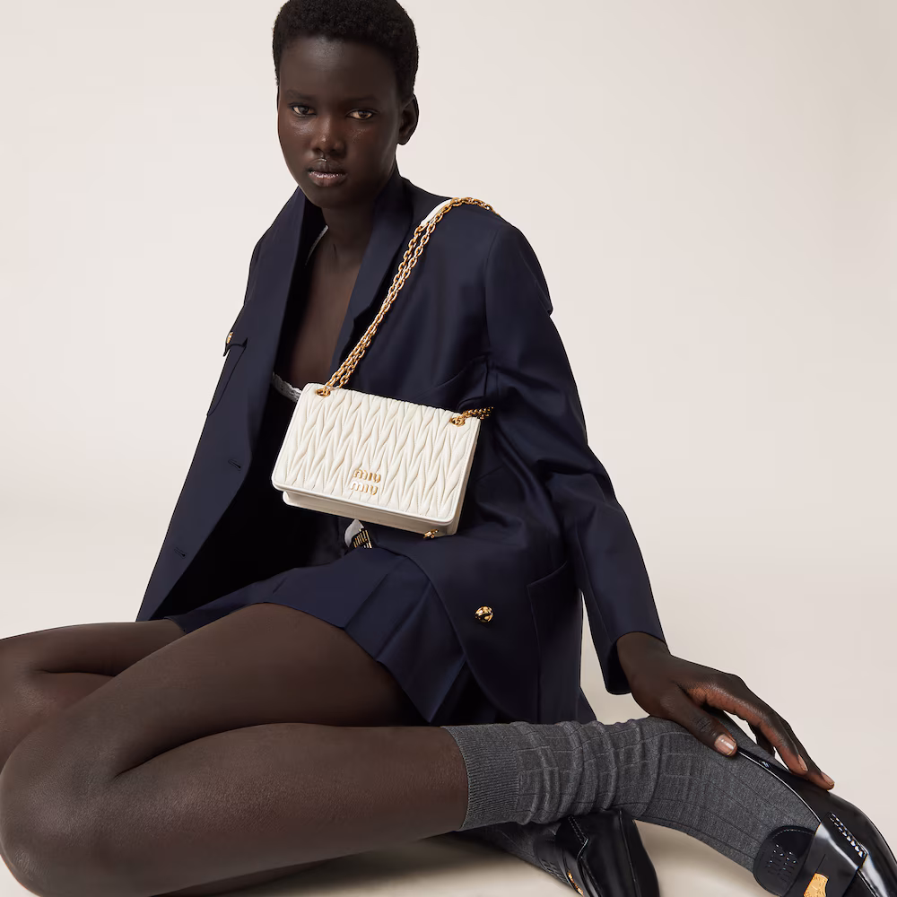 Matelassé nappa leather mini-bag