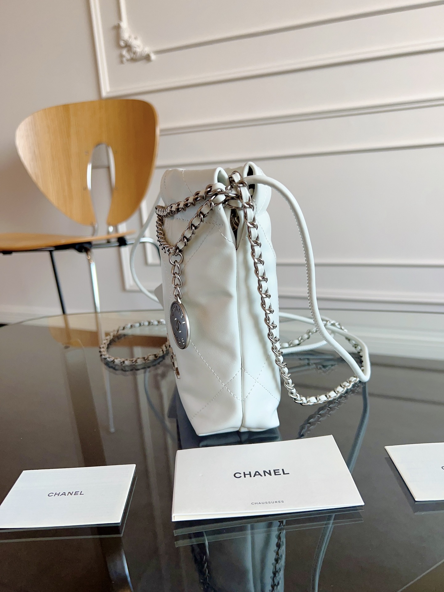 Chanel 22 Bag -White