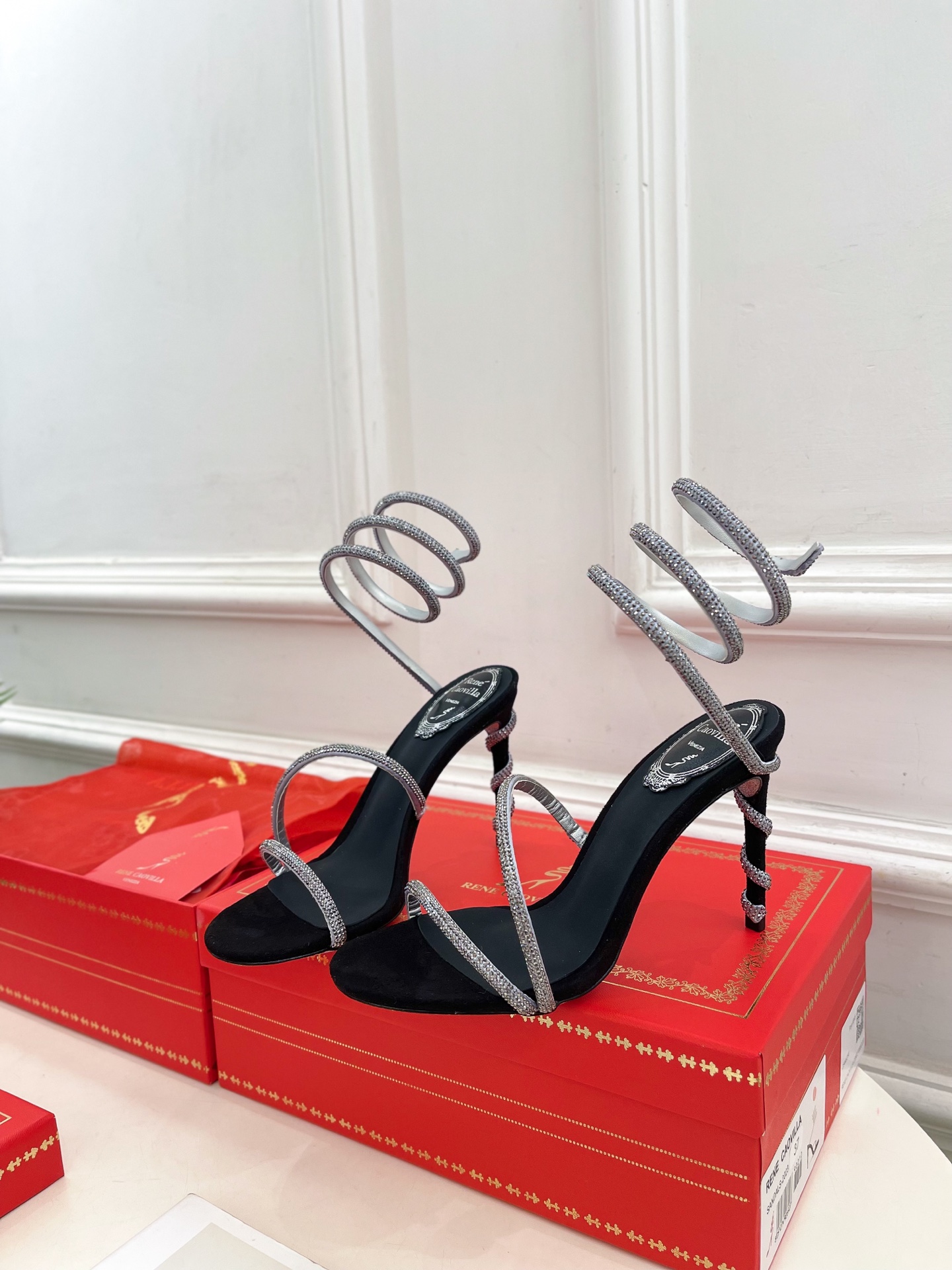 Rene Caovilla RC Crystal Serpent Sandals – 25SS Collection