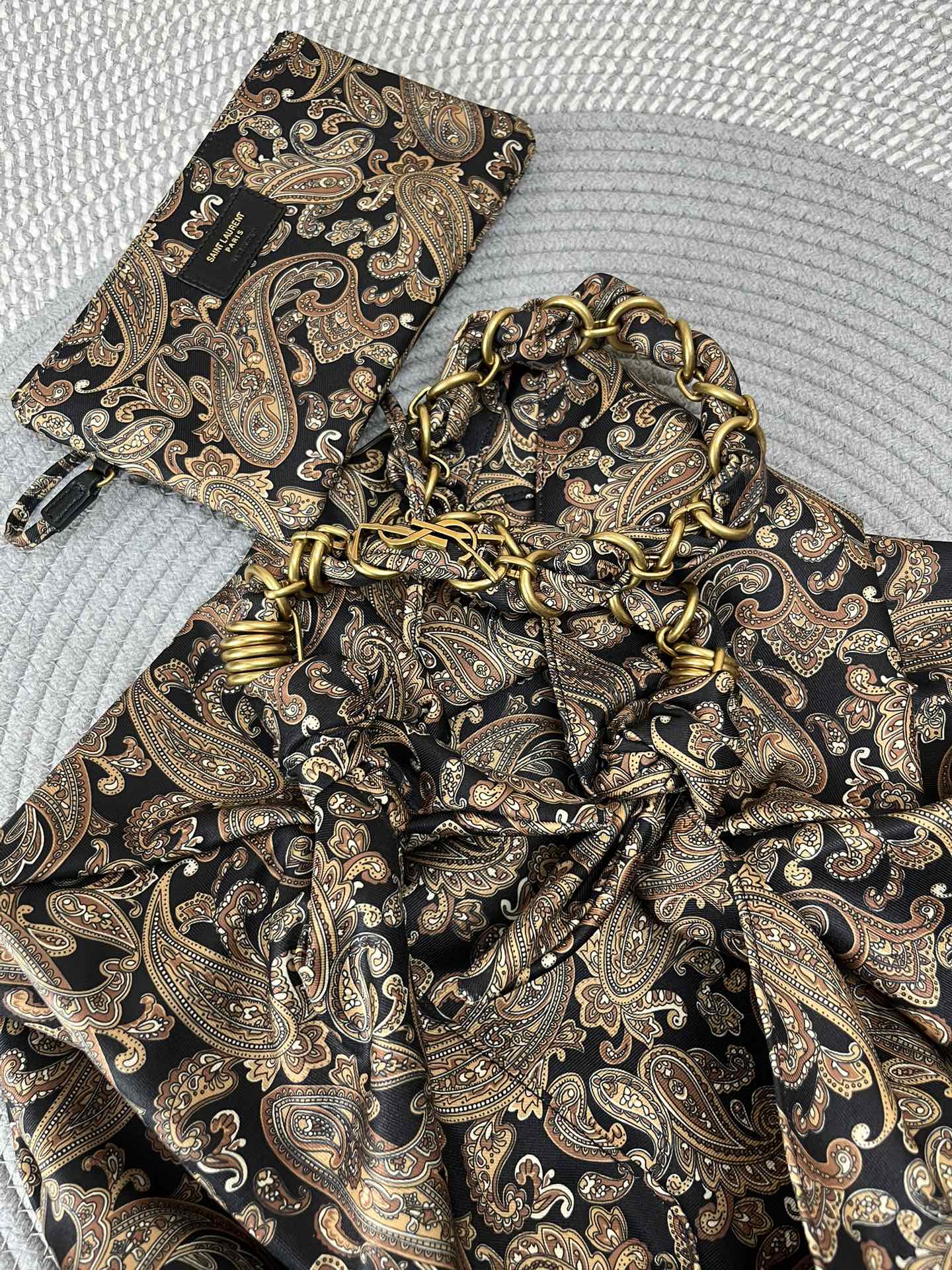 YSL AMALIA in silk twill