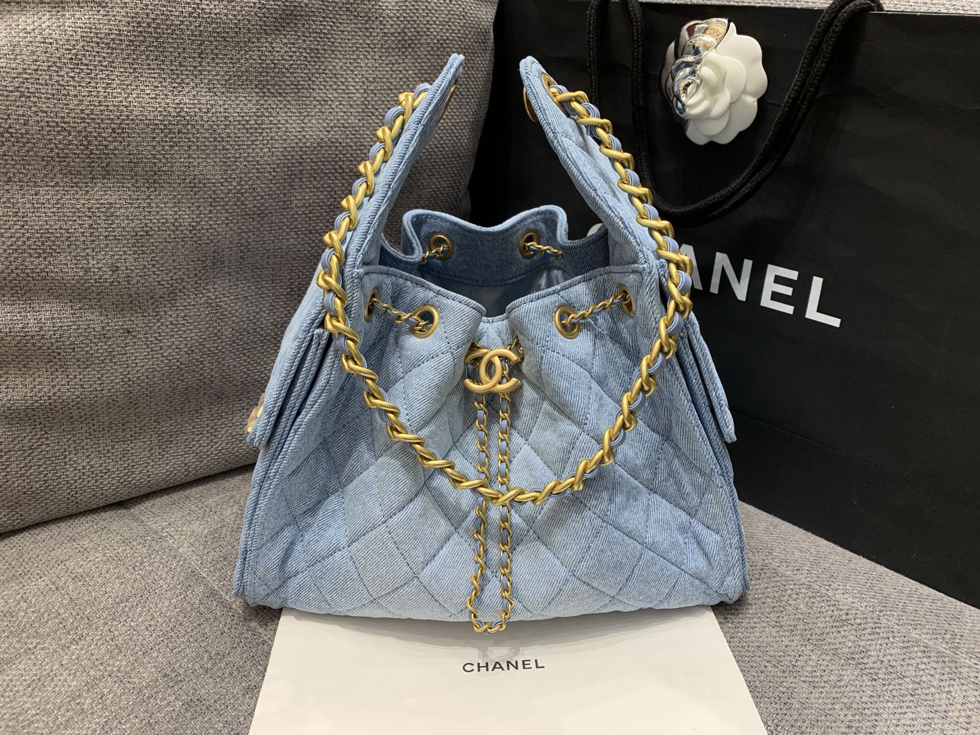 Chanel-❤️25A Bucket Drawstring Bag!