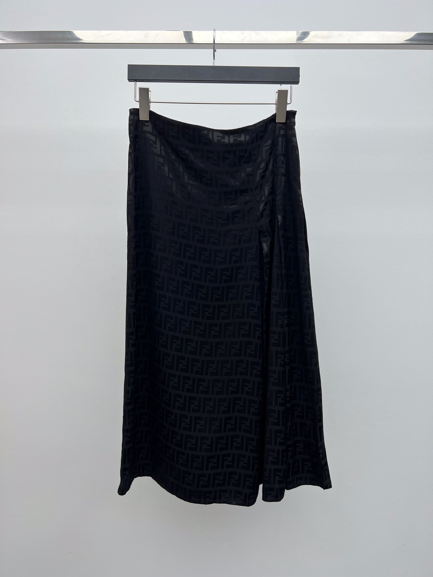 FENDI-Split Jacquard Half Skirt