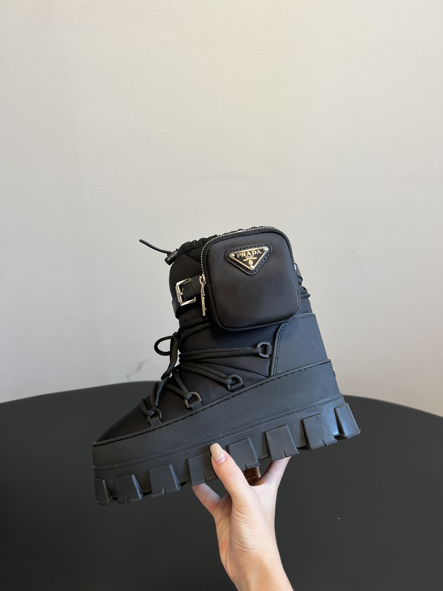 Prad down snow boots-black
