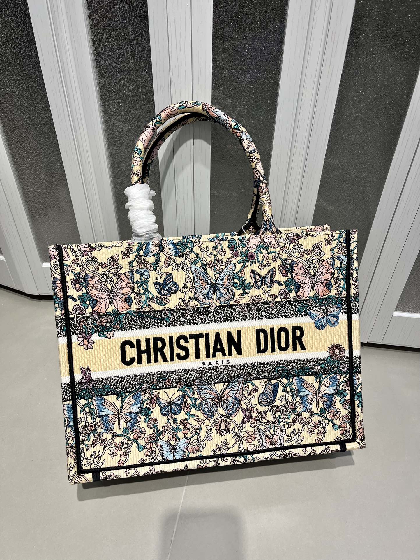 Dior Book Tote - Paris Plan Embroidery